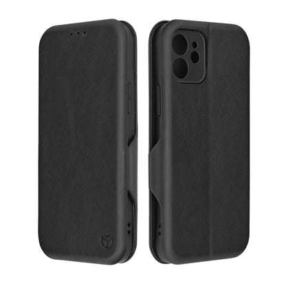Husa de protectie Techsuit Safe Wallet Plus compatibila cu Apple iPhone 12, acoperire spate, negru