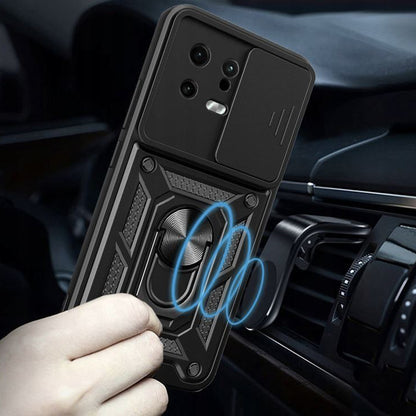 Husa de protectie Techsuit CamShield Series compatibila cu Xiaomi 13, acoperire spate, negru