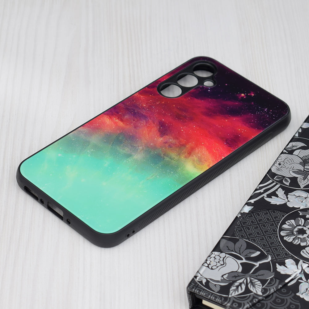 Husa de protectie Techsuit Glaze Series compatibila cu Samsung Galaxy A35 5G, acoperire spate, Blue Nebula