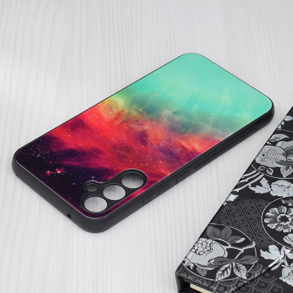 Husa de protectie Techsuit Glaze Series compatibila cu Samsung Galaxy A35 5G, acoperire spate, Blue Nebula