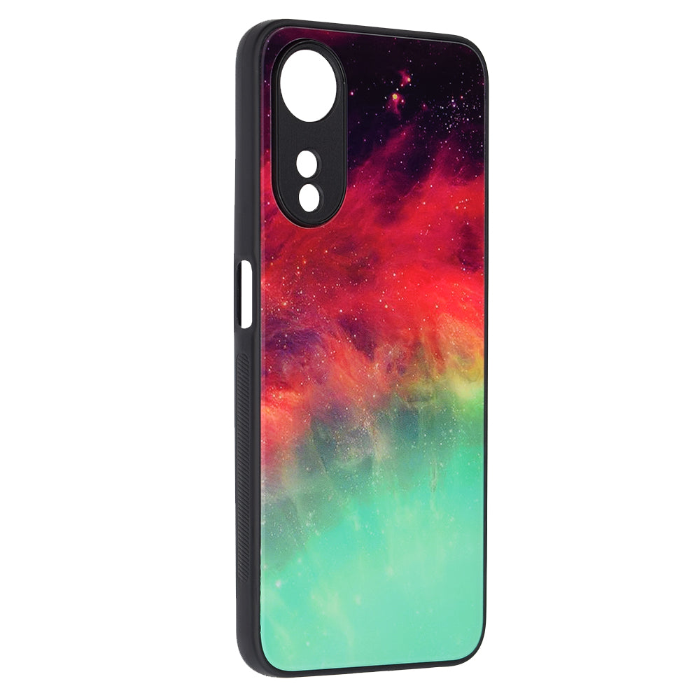 Husa de protectie Techsuit Glaze Series compatibila cu Oppo A17, acoperire spate, Blue Nebula