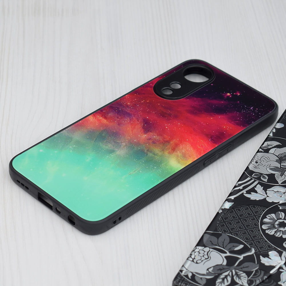 Husa de protectie Techsuit Glaze Series compatibila cu Oppo A17, acoperire spate, Blue Nebula