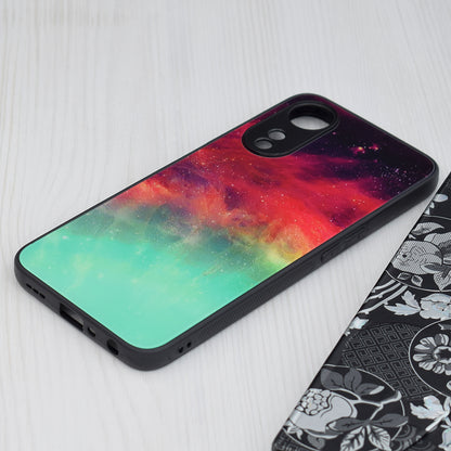 Husa de protectie Techsuit Glaze Series compatibila cu Oppo A17, acoperire spate, Blue Nebula