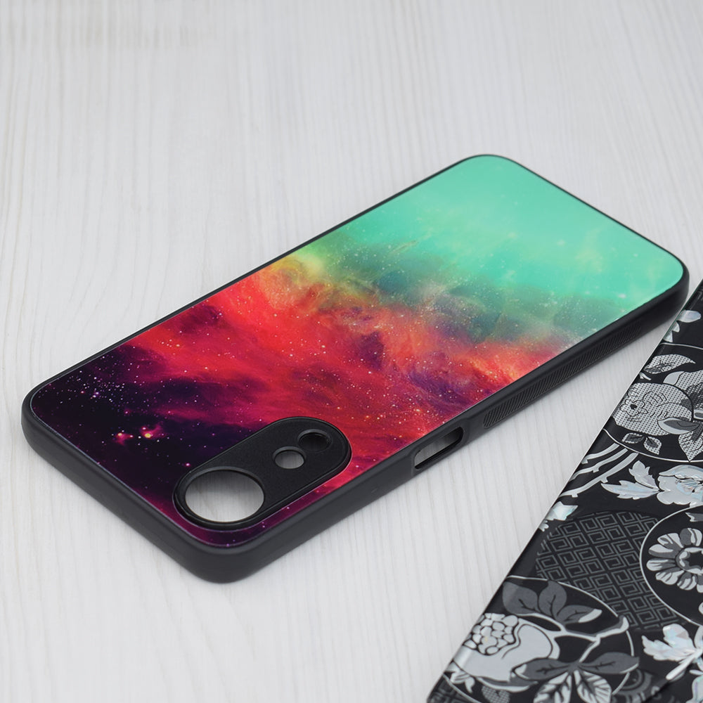 Husa de protectie Techsuit Glaze Series compatibila cu Oppo A17, acoperire spate, Blue Nebula