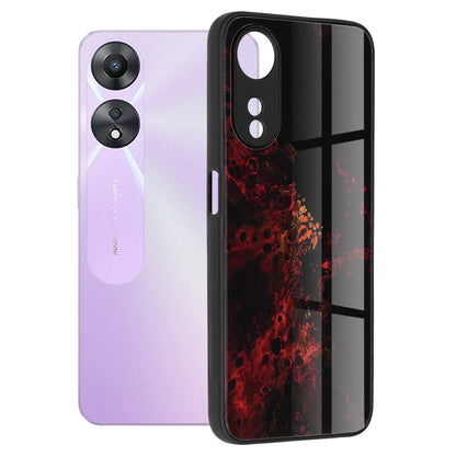 Husa de protectie Techsuit Glaze Series compatibila cu Oppo A78 5G, acoperire spate, Red Nebula