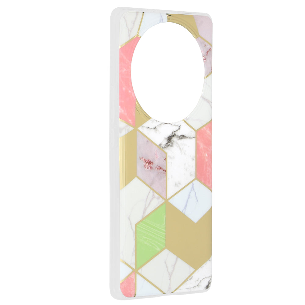 Husa de protectie Techsuit Marble Series compatibila cu Honor 90 SMART, acoperire spate, Green Hex