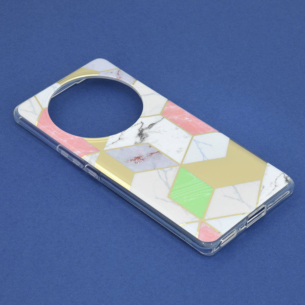 Husa de protectie Techsuit Marble Series compatibila cu Honor 90 SMART, acoperire spate, Green Hex