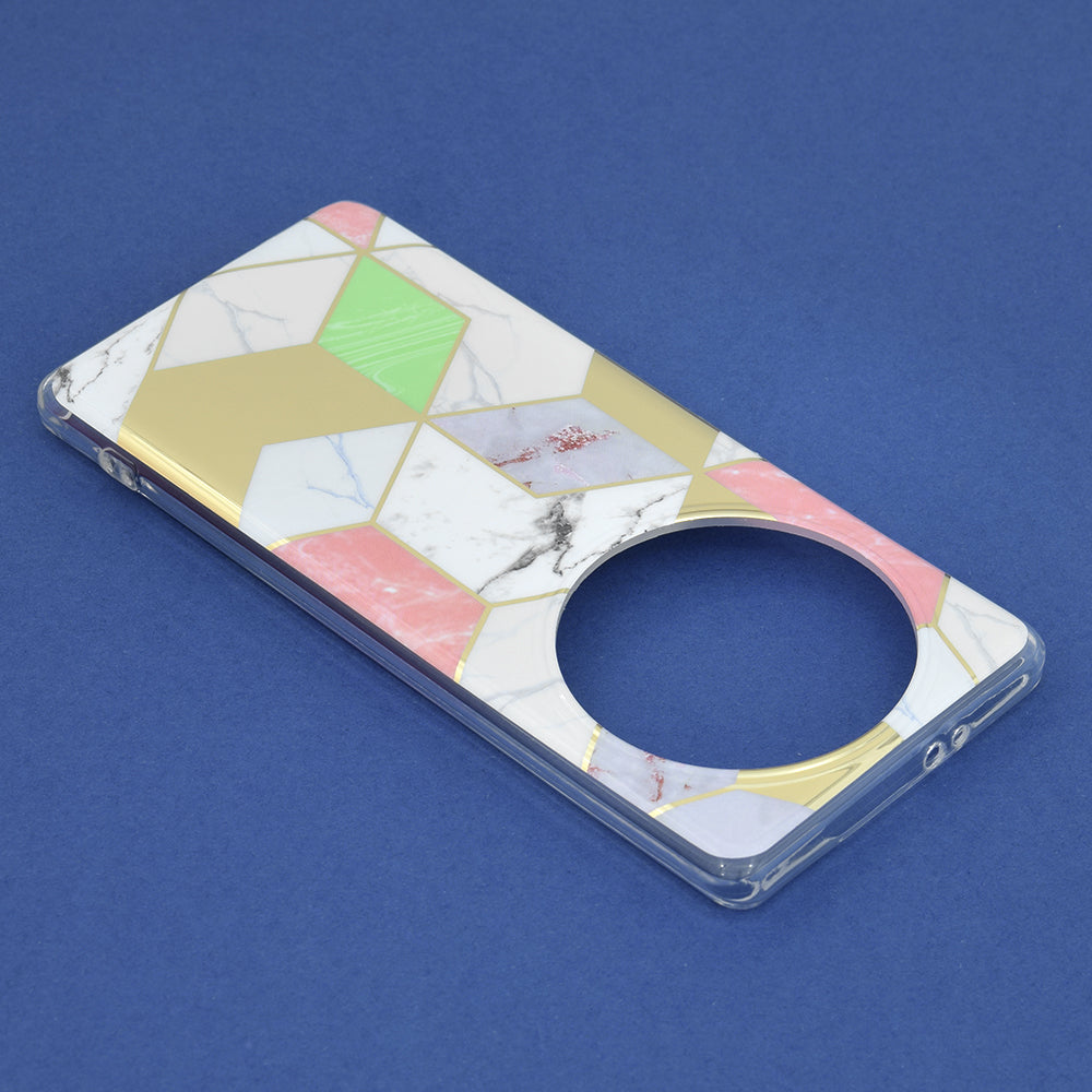 Husa de protectie Techsuit Marble Series compatibila cu Honor 90 SMART, acoperire spate, Green Hex