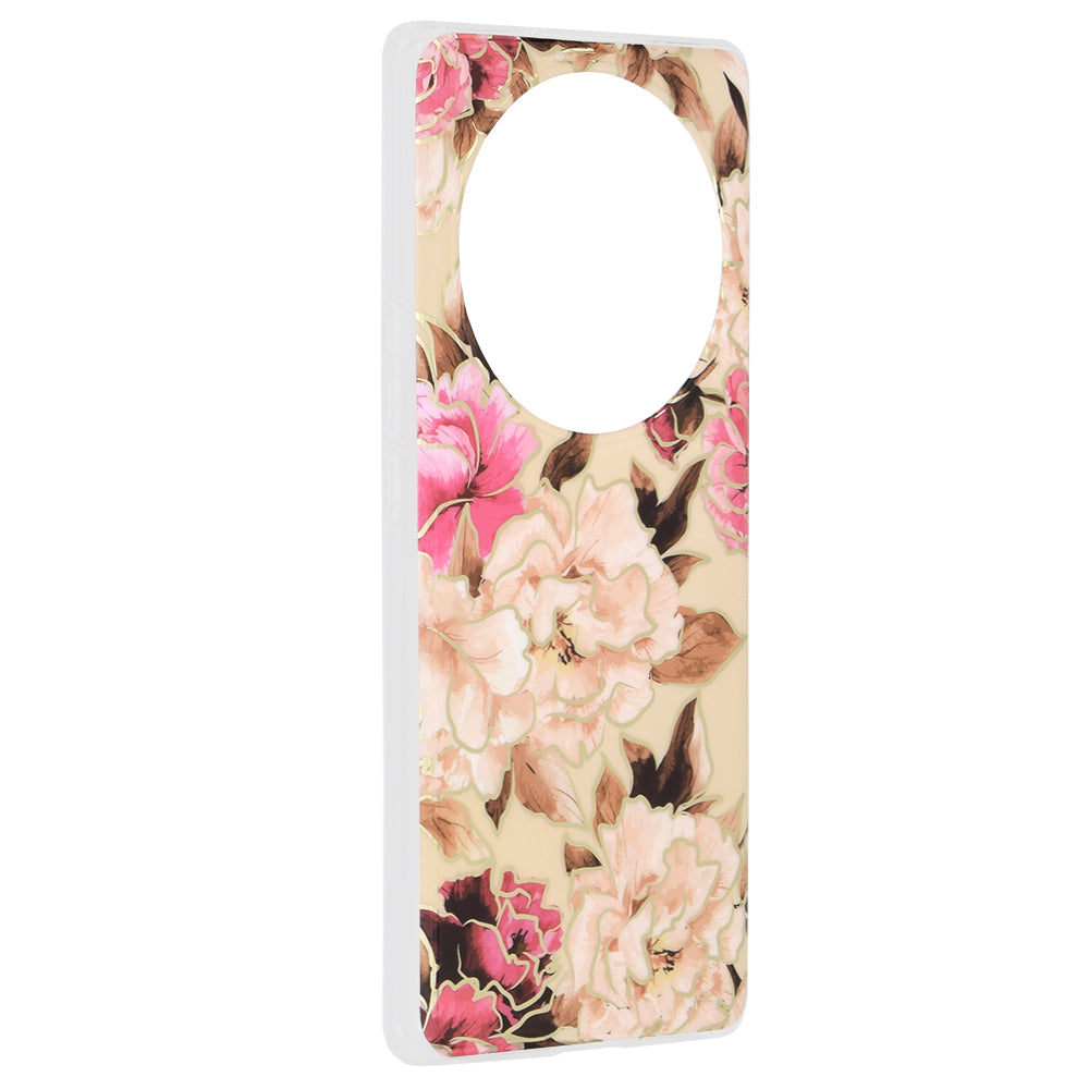 Husa de protectie Techsuit Marble Series compatibila cu Honor 90 SMART, acoperire spate, Bloom of Ruth, Gray