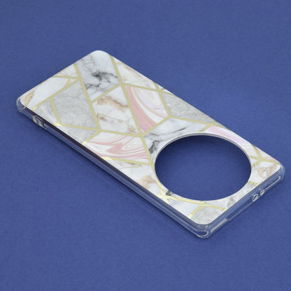 Husa de protectie Techsuit Marble Series compatibila cu Honor 90 SMART, acoperire spate, Chloe White