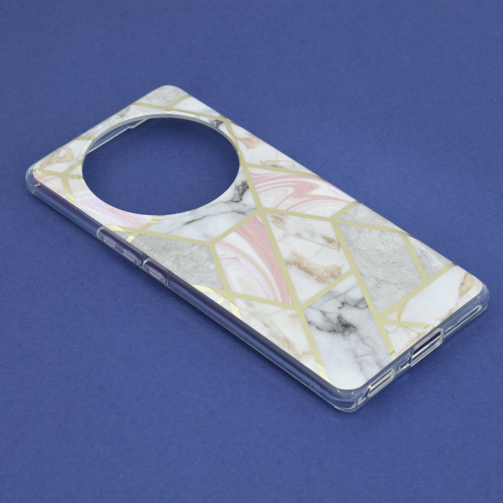 Husa de protectie Techsuit Marble Series compatibila cu Honor 90 SMART, acoperire spate, Chloe White