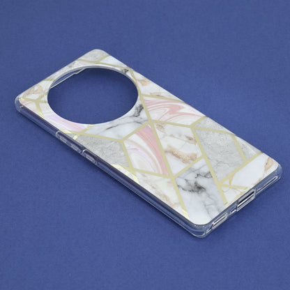 Husa de protectie Techsuit Marble Series compatibila cu Honor 90 SMART, acoperire spate, Chloe White