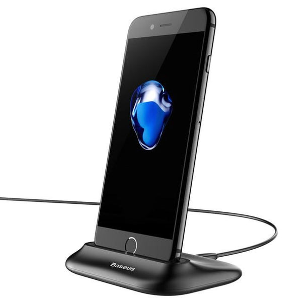 Dock / Stand de Incarcare APPLE Lightning + Cablu (Negru) BASEUS