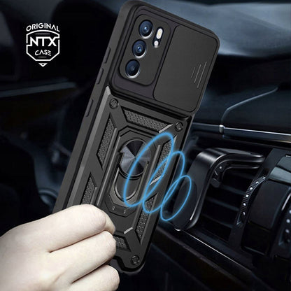 Husa de protectie Techsuit CamShield Series compatibila cu Oppo Reno6 5G, acoperire spate, negru