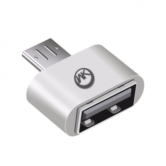 Adaptor OTG USB - MicroUSB (Argintiu) WK Design