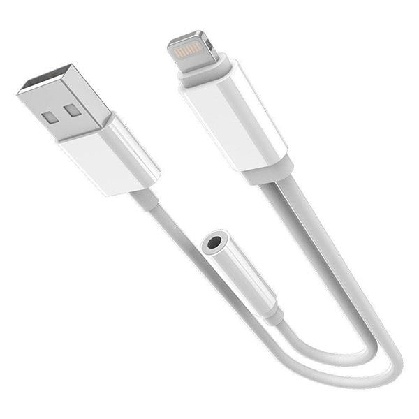 Adaptor Lightning - Jack 3.5mm & USB (Argintiu)