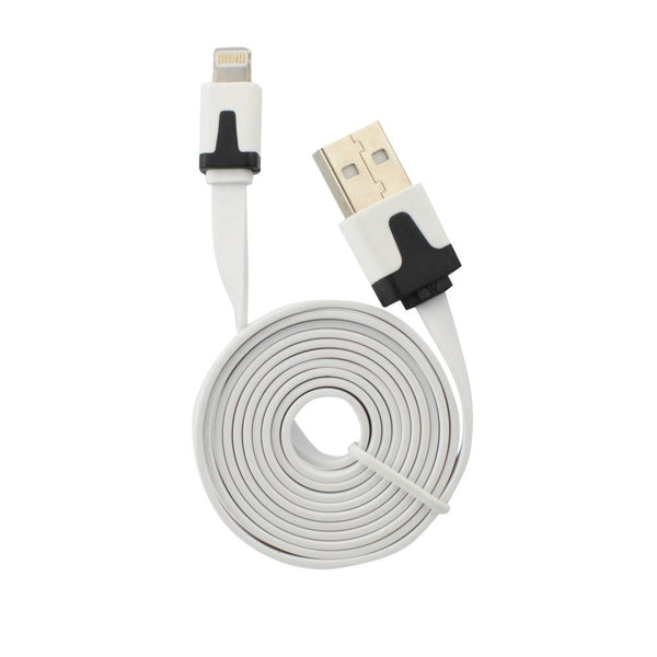 Cablu Date & Incarcare Plat APPLE Lightning - 1 Metru (Alb)