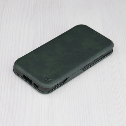 Husa de protectie Techsuit Safe Wallet Plus compatibila cu Samsung Galaxy S23, acoperire spate, verde