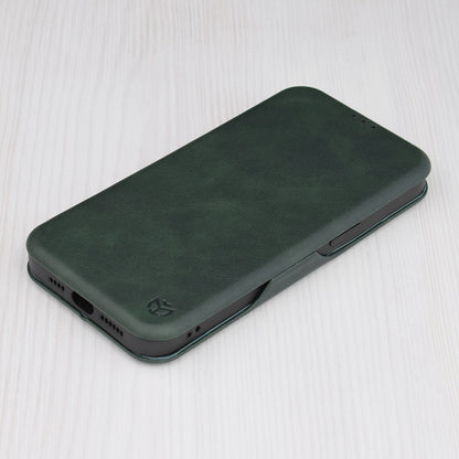 Husa de protectie Techsuit Safe Wallet Plus compatibila cu Apple iPhone 14 Pro Max, acoperire spate, verde