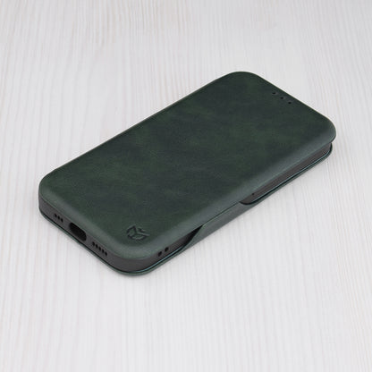 Husa de protectie Techsuit Safe Wallet Plus compatibila cu Apple iPhone 14 Pro, acoperire spate, verde