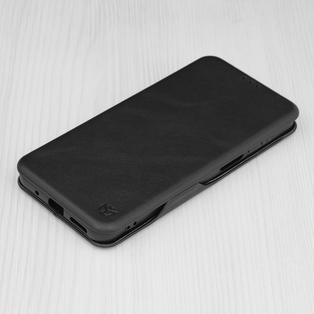 Husa de protectie Techsuit Safe Wallet Plus compatibila cu Motorola Moto G23, acoperire spate, negru