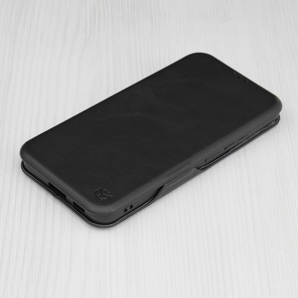 Husa de protectie Techsuit Safe Wallet Plus compatibila cu Samsung Galaxy S22 Plus 5G, acoperire spate, negru