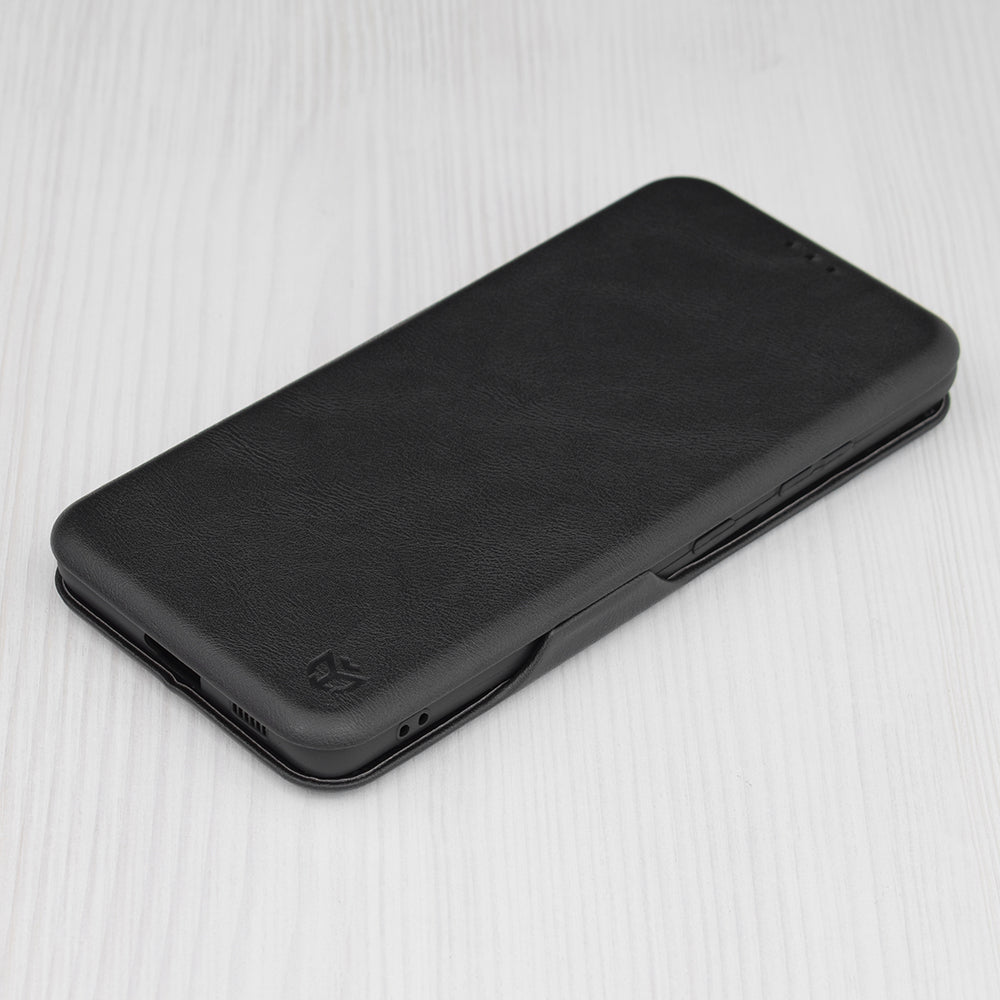 Husa de protectie Techsuit Safe Wallet Plus compatibila cu Samsung Galaxy S21 Ultra 5G, acoperire spate, negru