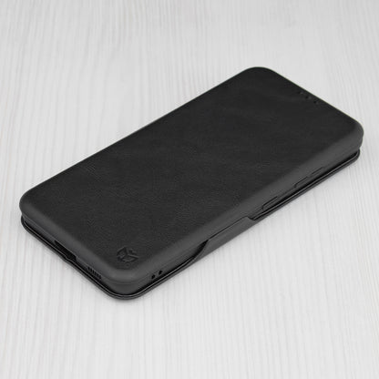 Husa de protectie Techsuit Safe Wallet Plus compatibila cu Samsung Galaxy S21 Ultra 5G, acoperire spate, negru