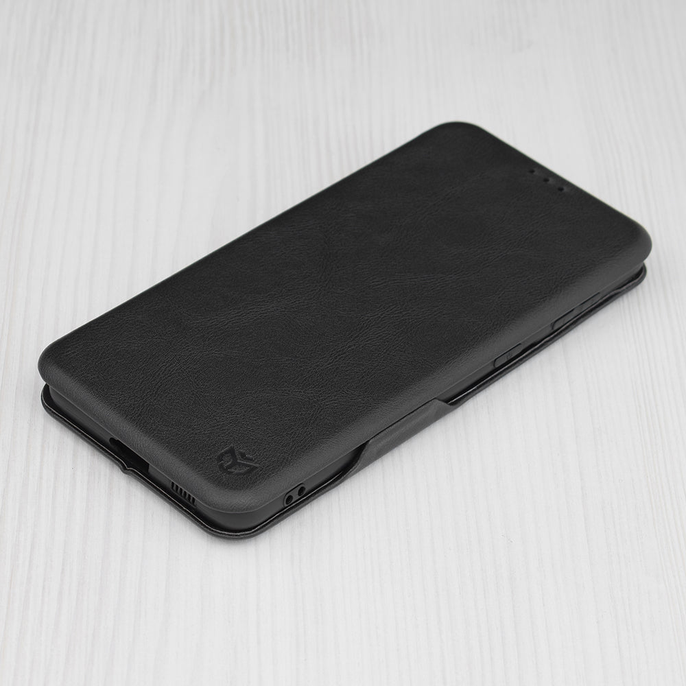 Husa de protectie Techsuit Safe Wallet Plus compatibila cu Samsung Galaxy S21 Plus 5G, acoperire spate, negru