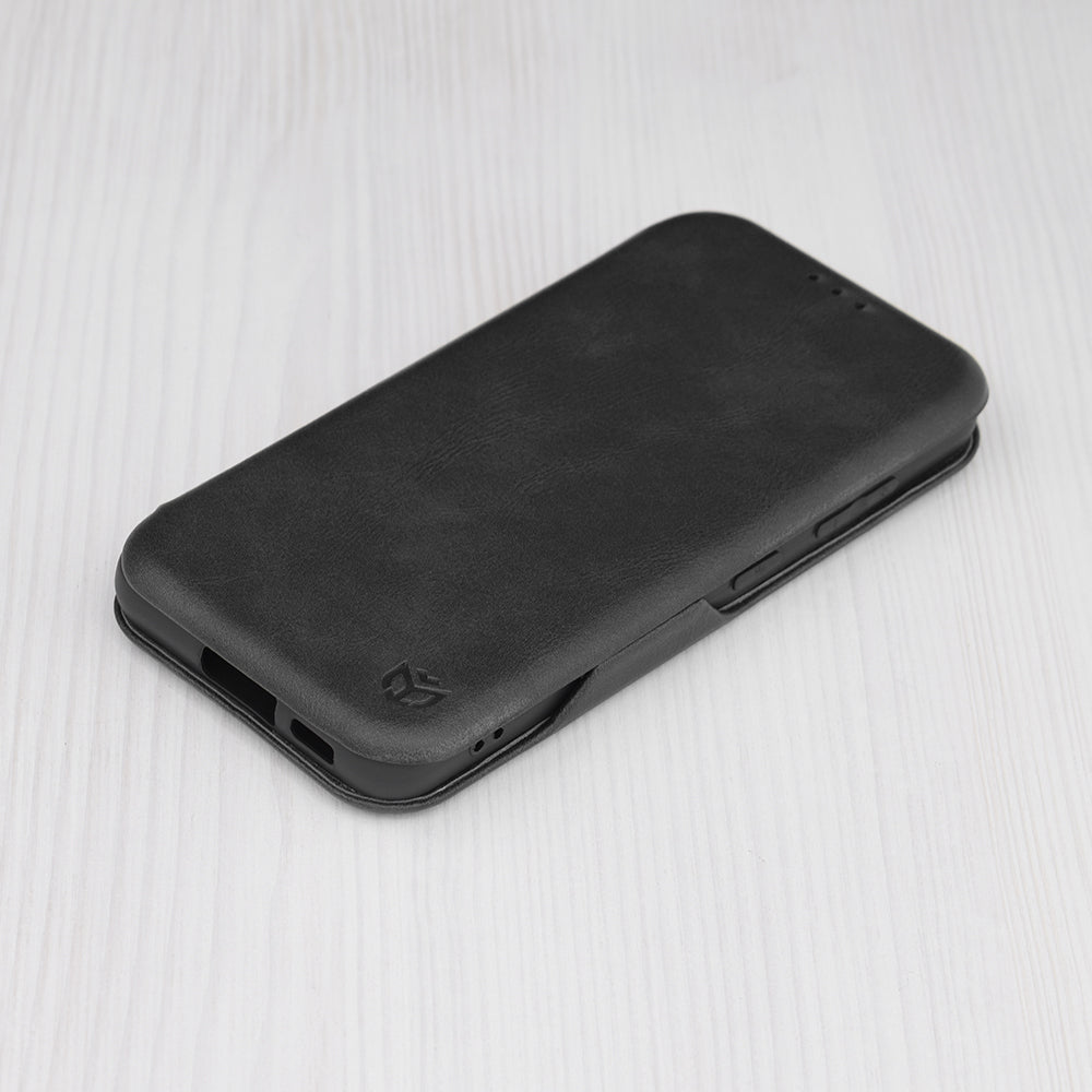 Husa de protectie Techsuit Safe Wallet Plus compatibila cu Samsung Galaxy S23, acoperire spate, negru