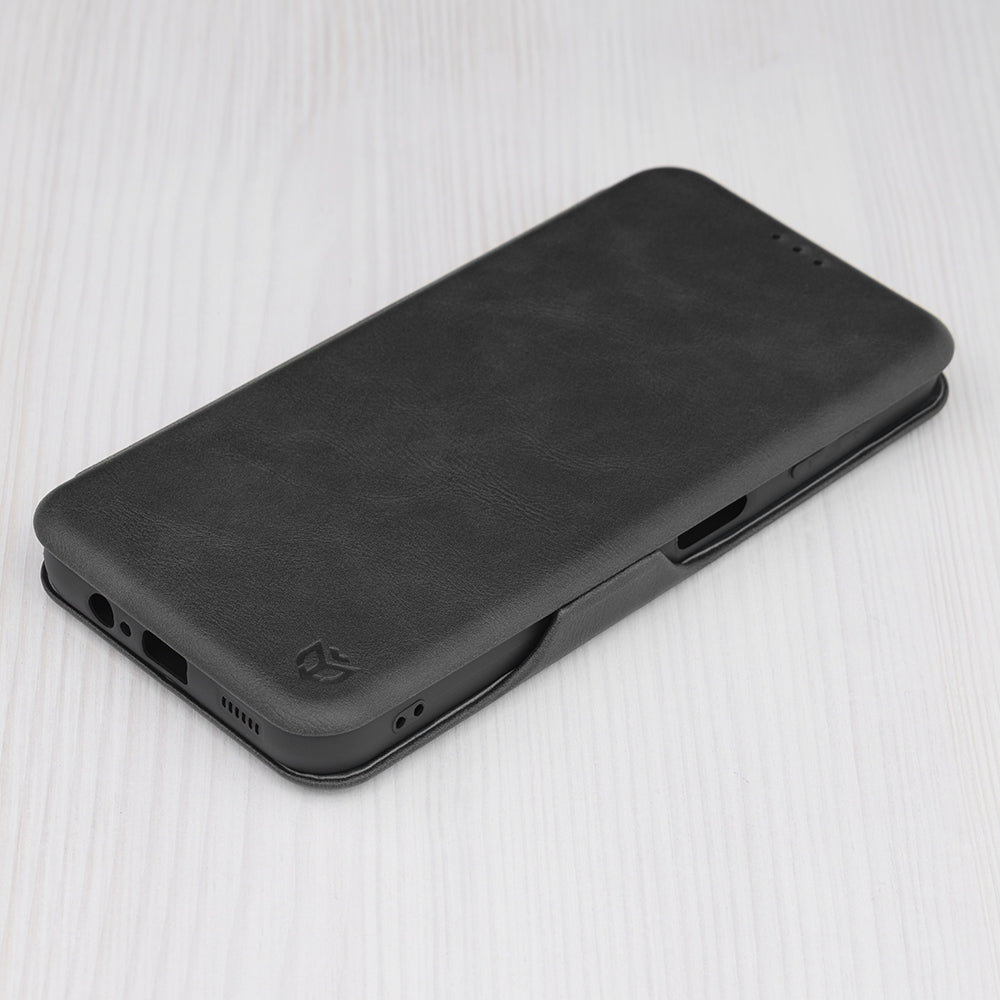 Husa de protectie Techsuit Safe Wallet Plus compatibila cu Samsung Galaxy A14 5G, acoperire spate, negru