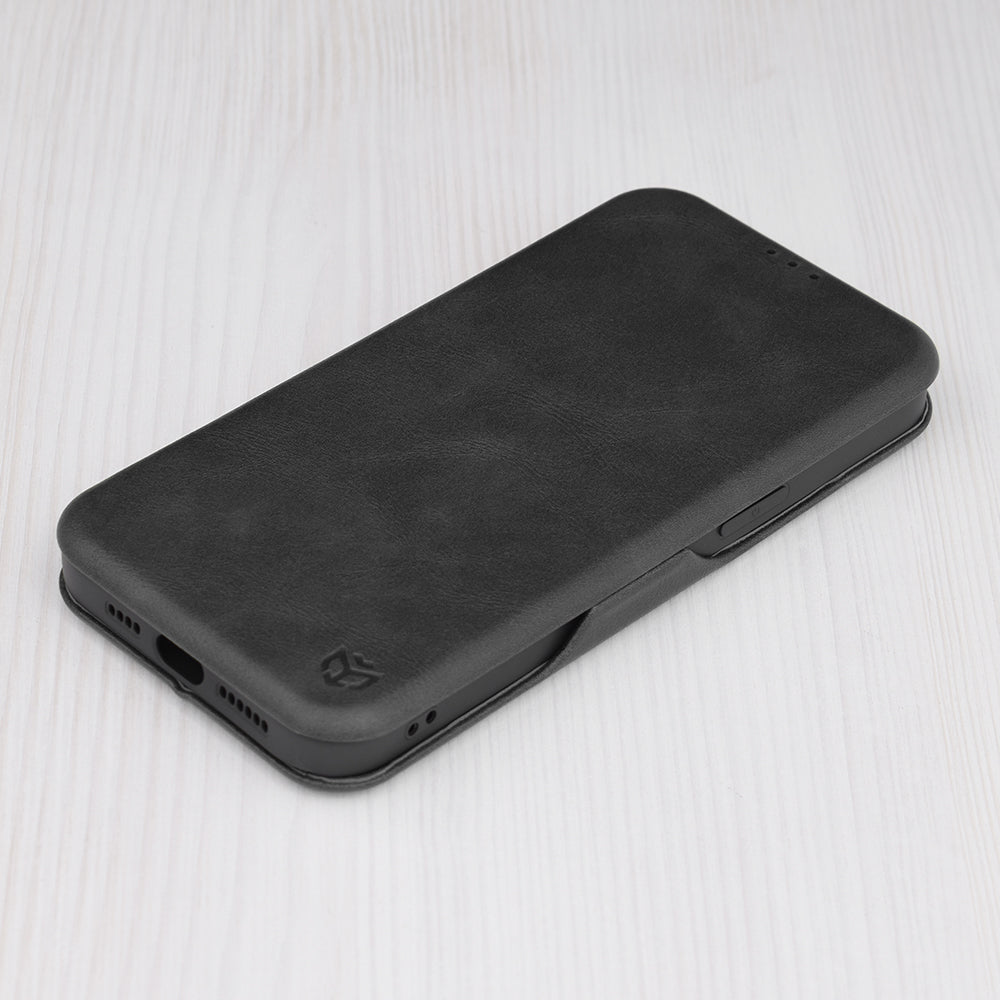 Husa de protectie Techsuit Safe Wallet Plus compatibila cu Apple iPhone 14 Pro Max, acoperire spate, negru