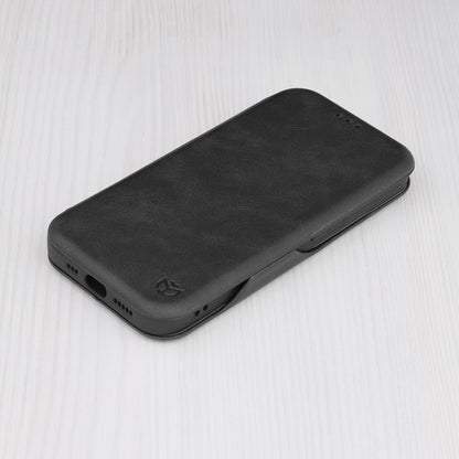 Husa de protectie Techsuit Safe Wallet Plus compatibila cu Apple iPhone 14 Pro, acoperire spate, negru
