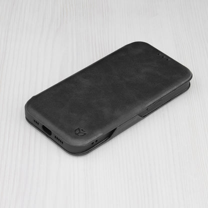 Husa de protectie Techsuit Safe Wallet Plus compatibila cu Apple iPhone 14, acoperire spate, negru