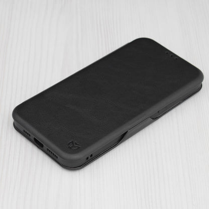 Husa de protectie Techsuit Safe Wallet Plus compatibila cu Apple iPhone 13 Pro Max, acoperire spate, negru