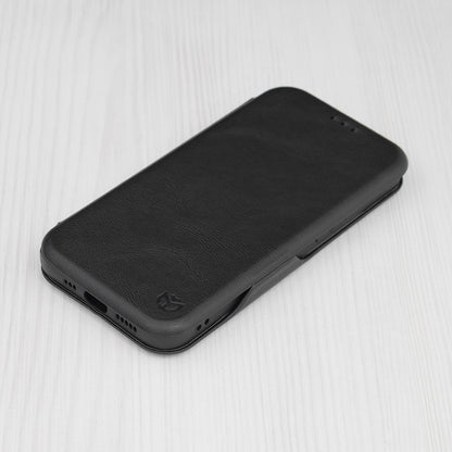Husa de protectie Techsuit Safe Wallet Plus compatibila cu Apple iPhone 13, acoperire spate, negru
