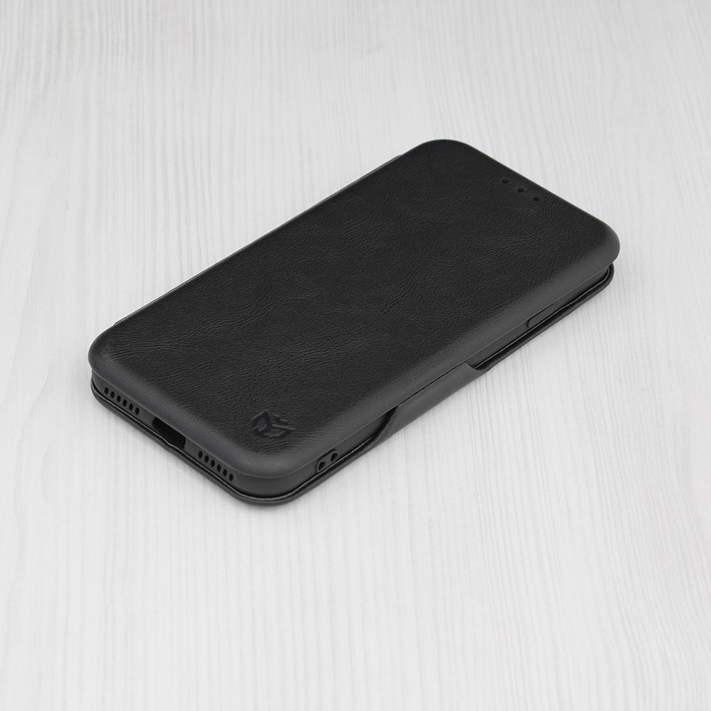 Husa de protectie Techsuit Safe Wallet Plus compatibila cu Apple iPhone 7, acoperire spate, negru