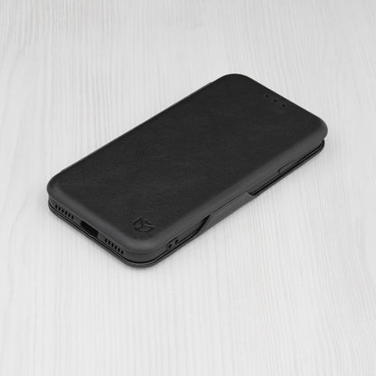 Husa de protectie Techsuit Safe Wallet Plus compatibila cu Apple iPhone SE 2020, acoperire spate, negru