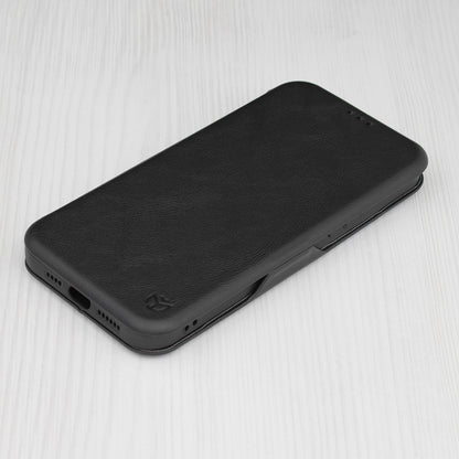 Husa de protectie Techsuit Safe Wallet Plus compatibila cu Apple iPhone 12 Pro Max, acoperire spate, negru