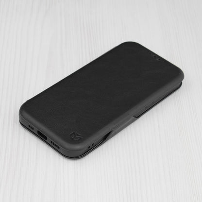 Husa de protectie Techsuit Safe Wallet Plus compatibila cu Apple iPhone 12, acoperire spate, negru