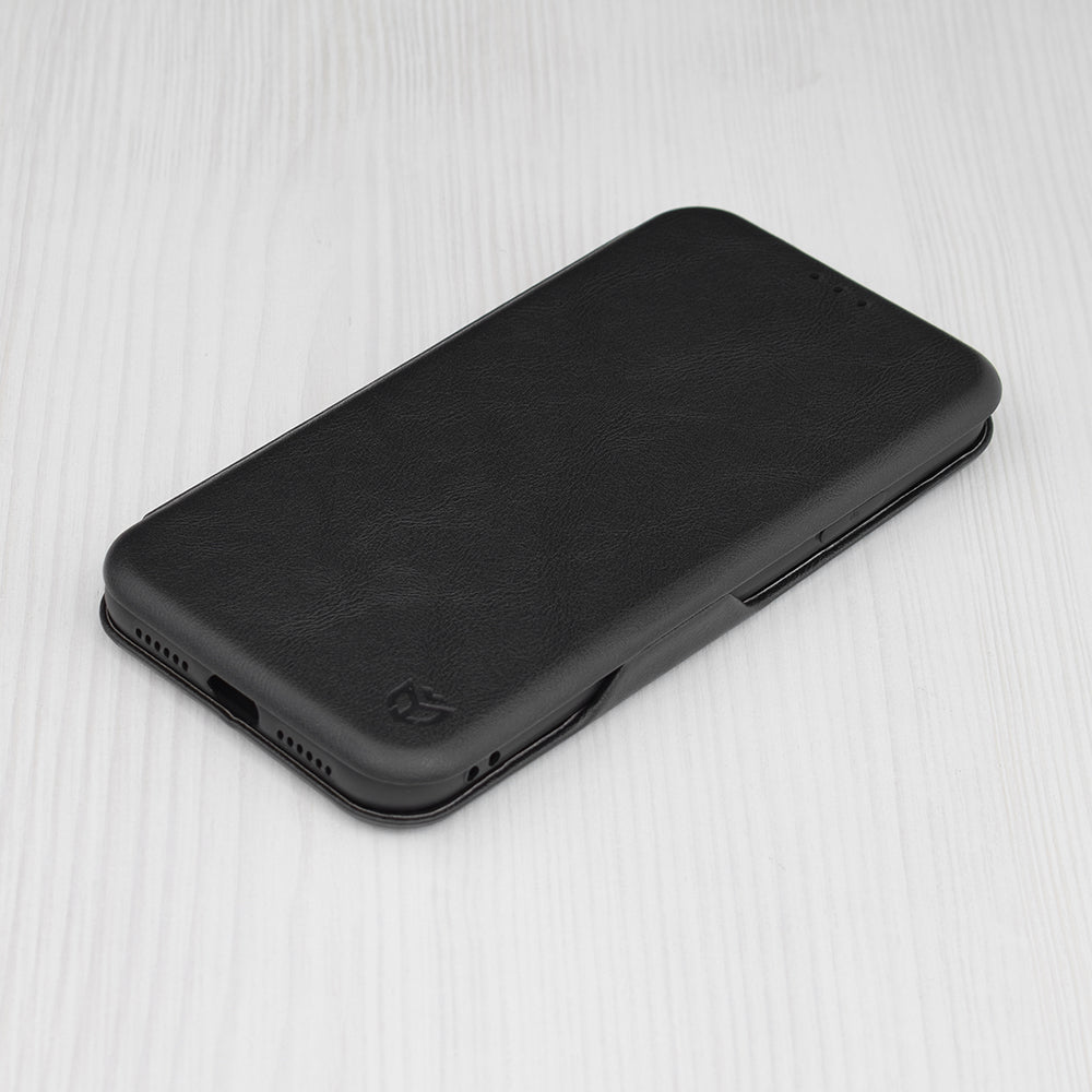 Husa de protectie Techsuit Safe Wallet Plus compatibila cu Apple iPhone 11, acoperire spate, negru