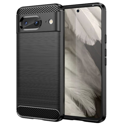 Husa de protectie Techsuit Carbon Siliconecompatibila cu Google Pixel 8, acoperire spate, negru