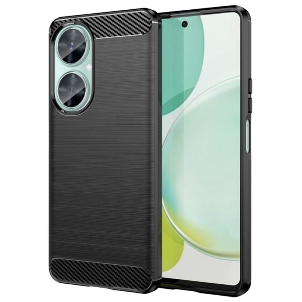 Husa de protectie Techsuit Carbon Siliconecompatibila cu Huawei nova 11i , acoperire spate, negru