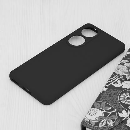 Husa de protectie Techsuit Soft Edge Silicone compatibila cu Honor 90, acoperire spate, negru