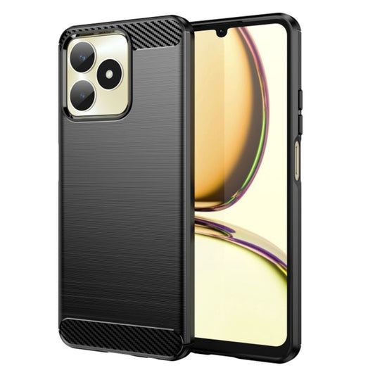 Husa de protectie Techsuit Carbon Siliconecompatibila cu Realme C53 , acoperire spate, negru