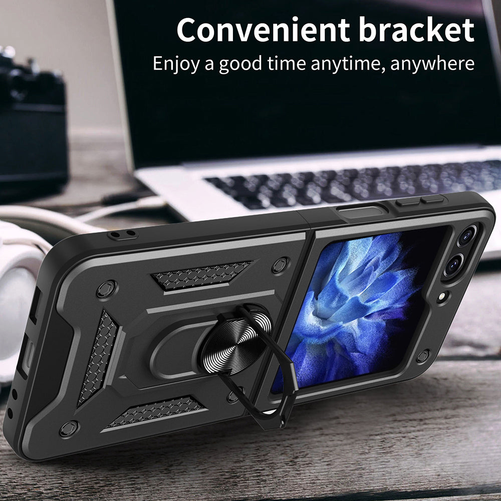Husa de protectie Techsuit CamShield Series compatibila cu Samsung Galaxy Z Flip5, acoperire spate, negru