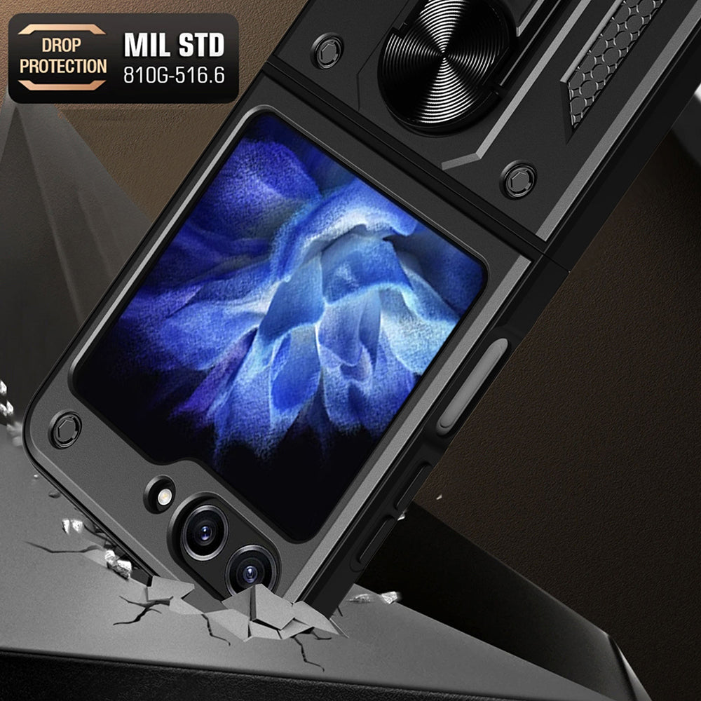 Husa de protectie Techsuit CamShield Series compatibila cu Samsung Galaxy Z Flip5, acoperire spate, negru