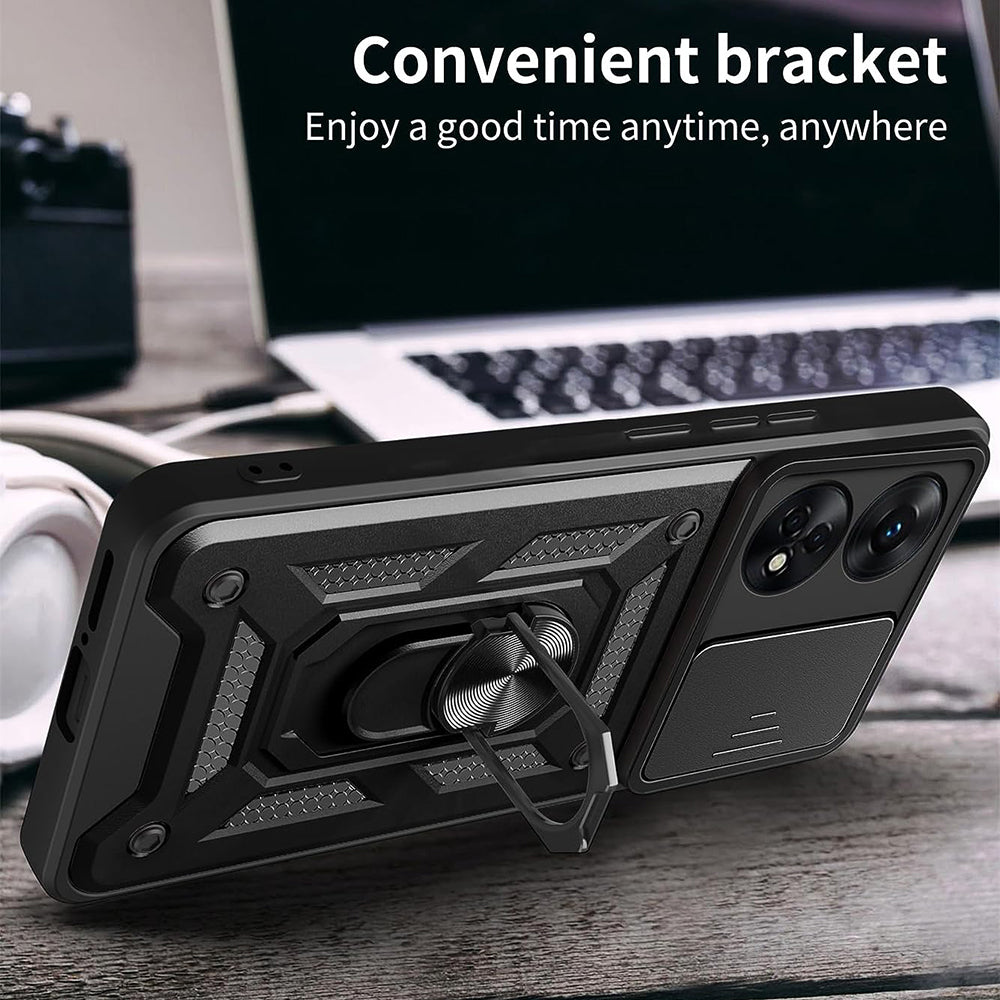 Husa de protectie Techsuit CamShield Series compatibila cu Oppo A98 5G, acoperire spate, negru