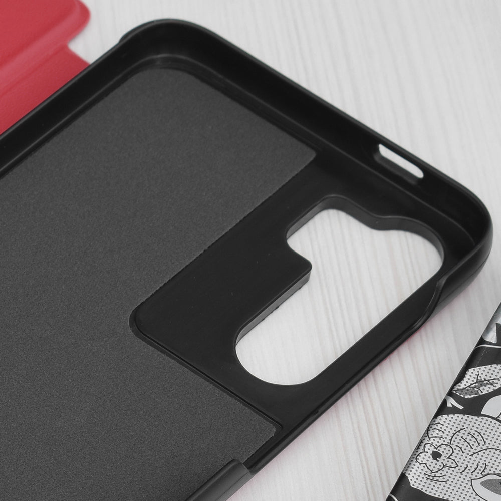 Husa de protectie Techsuit eFold Series compatibila cu Samsung Galaxy S23 FE, acoperire spate, rosu