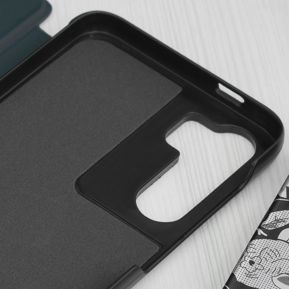 Husa de protectie Techsuit eFold Series compatibila cu Samsung Galaxy S23 FE, acoperire spate, verde inchis